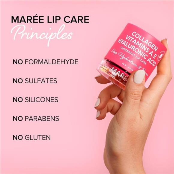 MAREE Lip Mask with Hyaluronic Acid - Overnight Lip Treatment - Lip Moisturizer - Picture 6 of 7
